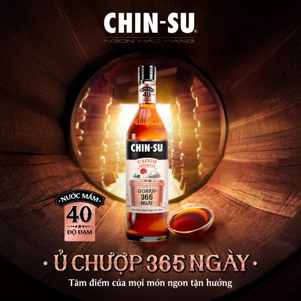 Nước mắm CHIN-SU Ủ CHƯỢP 365 ngày 40 độ đạm - MASAN
