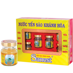 NƯỚC YẾN SÀO SANEST NHÂN SÂM FUCOIDAN 70ML, HỘP 6 LỌ - 700H6