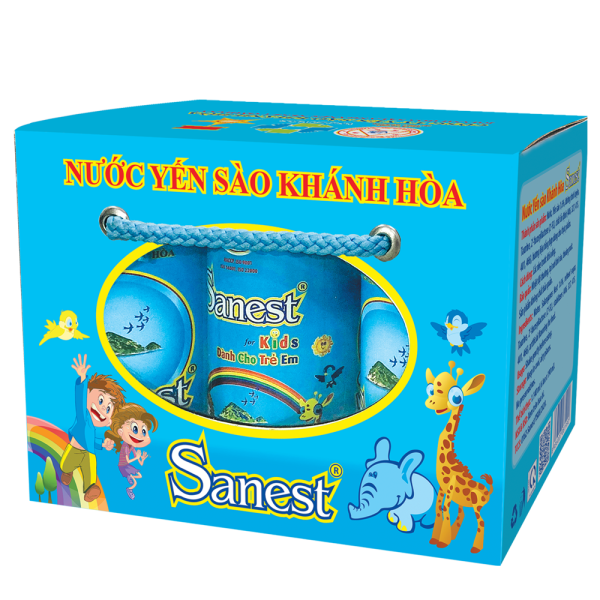 Nước yến sào SANEST (Trẻ em) | Bird's Nest Drink (for Kids)- 190ml - Hộp 6 lon - SANEST