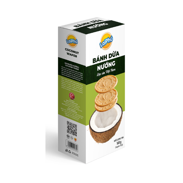 Bánh Dừa Nướng 168g | Roasted Coconut Cookies – 168g- Lai Phú