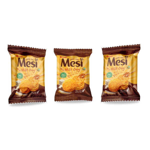 Bánh gạo Mesi vị mật ong - 100g/túi | Mesi Rice Crackers – Honey Flavor 100g - Tràng An