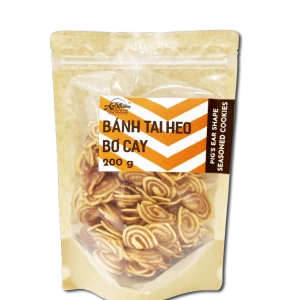 Bánh Tai Heo Bơ Cay - Pig's Ear Shape Seasoned Cookies - An Nhiên Foods - Túi 200g