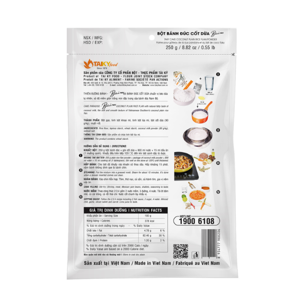 Bột bánh đúc cốt dừa | Coconut Savory Rice Cake Mix - TAKY FOOD