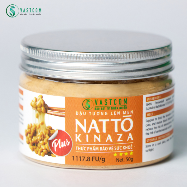 Bột đậu tương lên men Natto Kinaza (1117,8FU/g) – hộp 50g | Natto Kinaza Fermented Soybean Powder (1117.8 FU/g) – 50g Box- VASTCOM