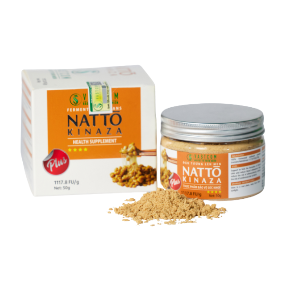 Bột đậu tương lên men Natto Kinaza (1117,8FU/g) – hộp 50g | Natto Kinaza Fermented Soybean Powder (1117.8 FU/g) – 50g Box- VASTCOM