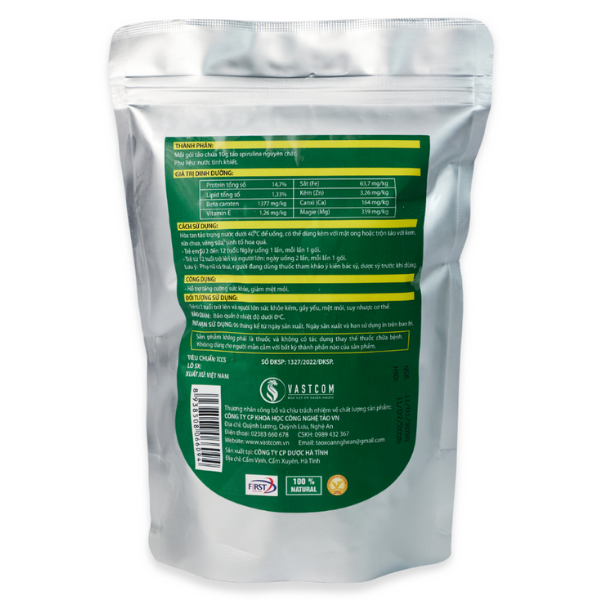 Tảo xoắn tươi nguyên chất - Túi 500g | Pure Fresh Spirulina - 500g Bag - VASTCOM