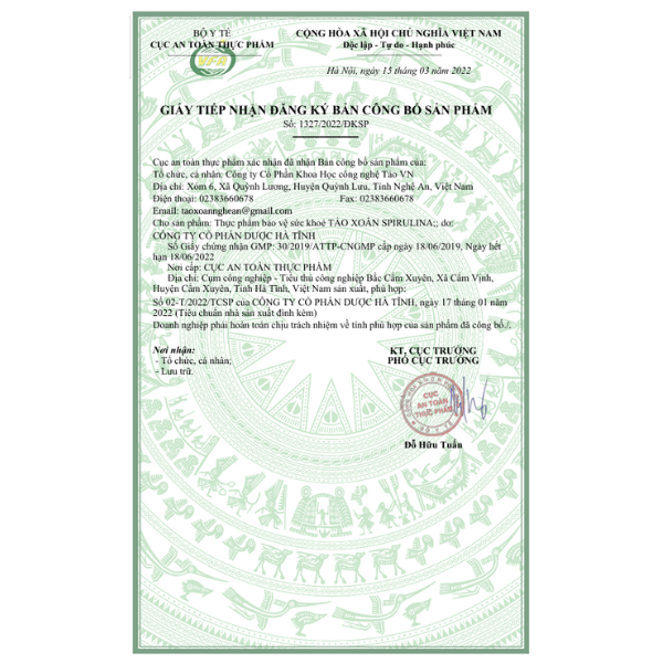 Tảo xoắn tươi nguyên chất - Túi 500g | Pure Fresh Spirulina - 500g Bag - VASTCOM