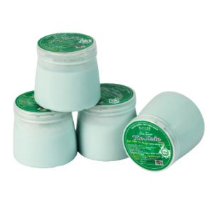 Sữa chua Tảo xoắn - dây 4 hộp x 100g | Spirulina Yogurt Pack of 4 cups x 100g - VASTCOM