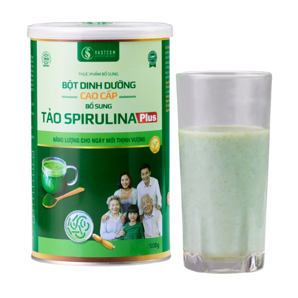 Bột dinh dưỡng cao cấp bổ sung Tảo Spirulina | Premium Nutritional Powder with Spirulina Supplement – Hộp 500g - VASTCOM