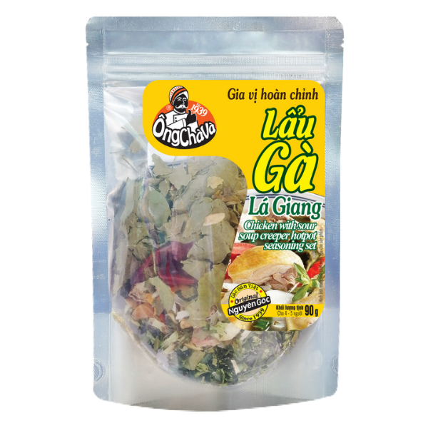 Gia vị Lẩu gà lá giang hoàn chỉnh | Chicken With Sour Soup Creeper Hotpot Seasoning Set - 90g - NOSAFOOD