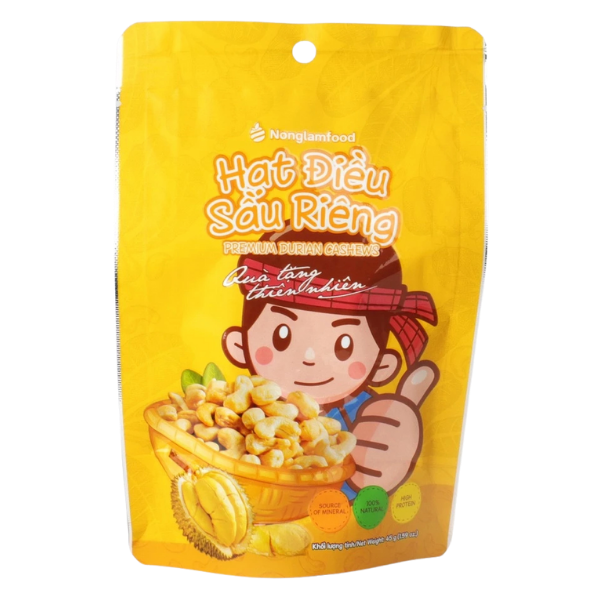 Hạt điều sầu riêng | Durian Flavored Cashew Nuts - 45g - Nông Lâm Food