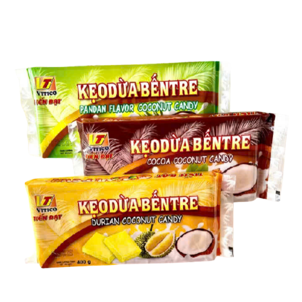 Kẹo dừa Bến Tre Tiến Đạt | Tien Dat Coconut Candy - 400g - VITICO