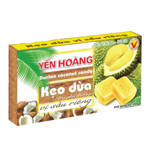 Kẹo dừa Yến Hoàng (vị sầu riêng) | Yen Hoang Coconut Candy - Durian Flavor- Hộp 250g - VITICO