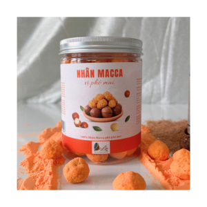Hạt Macca tẩm vị phô mai - Lon 300g | Cheese-Coated Macadamia Nuts - 300g Jar - DILIN