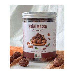 Hạt Macca tẩm vị cacao - Lon 300g | Cocoa-Coated Macadamia Nuts (300g Jar) - DILIN