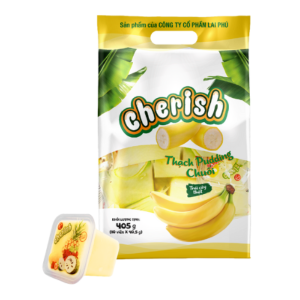 Thạch Pudding Cherish Vị Chuối - 405g (10 viên) | Banana Flavor Cherish Pudding Jelly – 405g (10 pieces) - Lai Phú