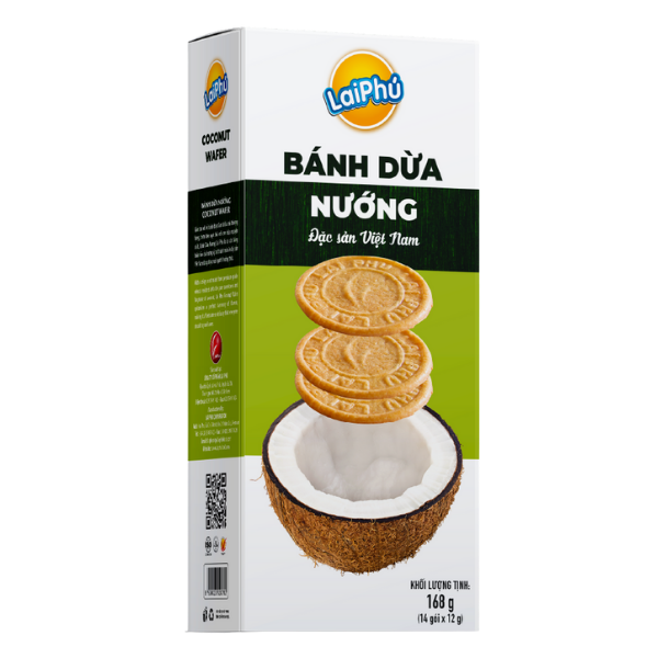 Bánh Dừa Nướng 168g | Roasted Coconut Cookies – 168g- Lai Phú