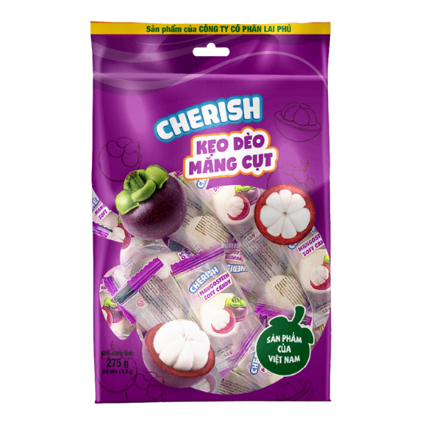 Kẹo Dẻo Măng Cụt Cherish 275g | Cherish Mangosteen Gummy Candy 275g- Lai Phú