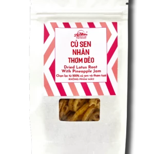 Củ Sen Nhân Thơm Dẻo - Dried Lotus Root With Pineapple Jam - An Nhiên Foods - Túi 80g