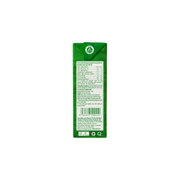 Sữa tươi tiệt trùng Green Farm Có đường - VINAMILK