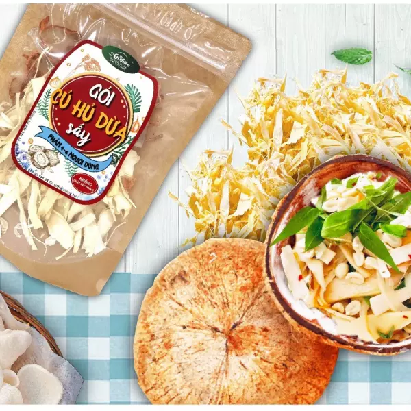 Gỏi Củ Hủ Dừa Sấy | Dried Coconut Tubes Salad - An Nhiên Foods - Túi 50g