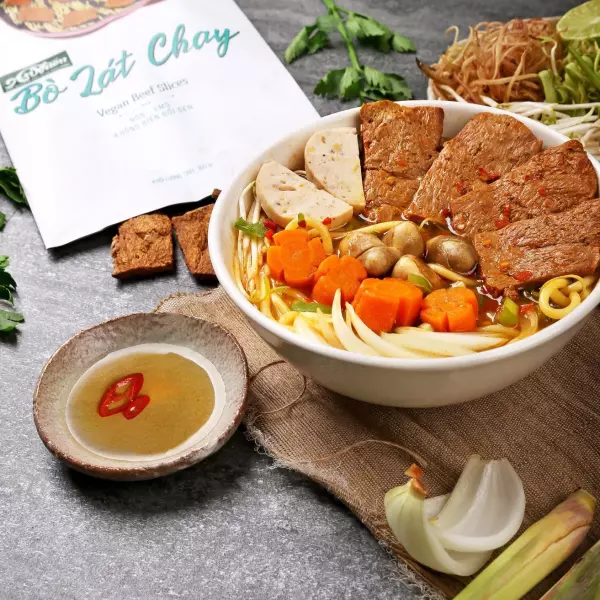Bò Lát Chay | Vegan Soy Beef Slices - An Nhiên Foods - Túi 150g
