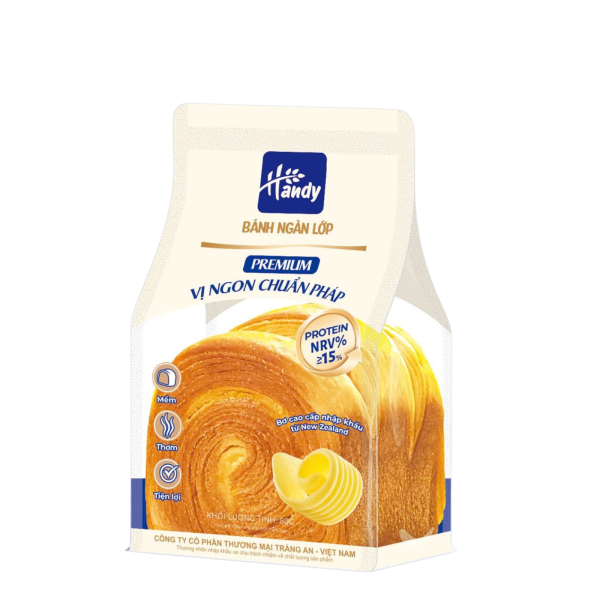 BÁNH NGÀN LỚP HANDY VỊ BƠ SỮA 80G | HANDY Puff Pastry Butter & Milk Flavor 80g- Tràng An