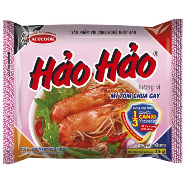 Mì Hảo Hảo - Hương vị MÌ TÔM CHUA CAY | Hao Hao Instant Noodles – SOUR & SPICY SHRIMP Flavor - ACECOOK