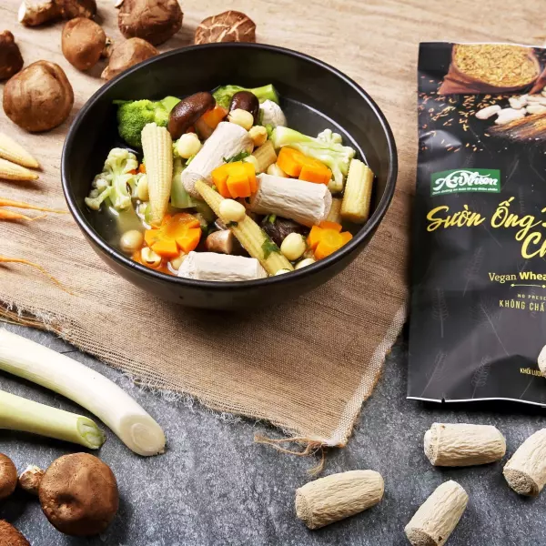 Sườn Ống Lúa Mạch Chay | Vegan Wheat Pork Ribs - An Nhiên Foods - Túi 150g