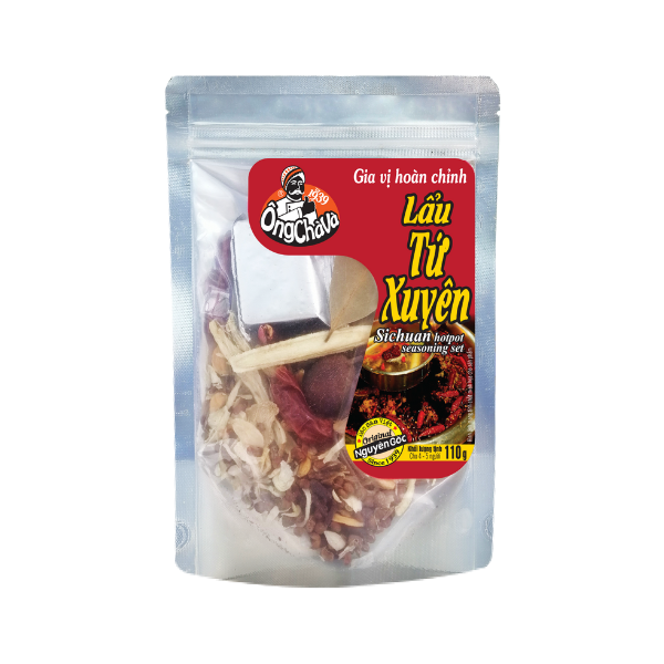 Gia vị lẩu gà Tứ Xuyên Ông Chà Và | Sichuan Chicken Hot Pot Seasoning - 110g - NOSAFOOD