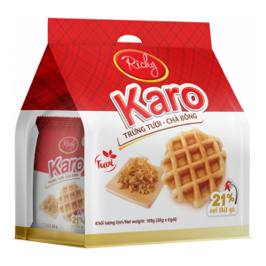 Bánh trứng tươi – chà bông Karo Richy | Karo Fresh Egg & Chicken Floss Waffle - 26g - RICHY