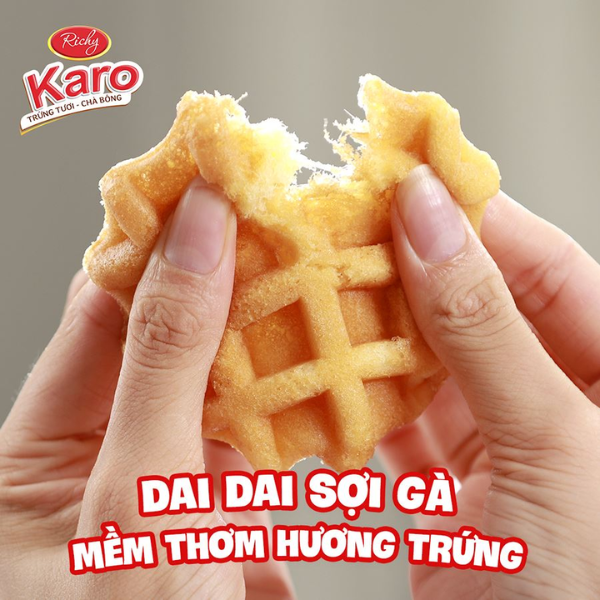 Bánh trứng tươi – chà bông Karo Richy | Karo Fresh Egg & Chicken Floss Waffle - 26g - RICHY
