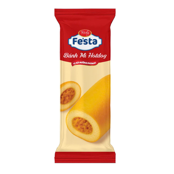 Bánh mì Hotdog gà nướng phô mai - 42g/bánh | Grilled Chicken & Cheese Hotdog - 42g/piece - RICHY