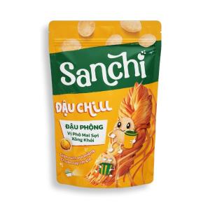 Sanchi – Đậu Chill Vị Phô Mai Sợi Xông Khói | Sanchi Chill Smoked String Cheese Flavored Peanuts - Tài Tài