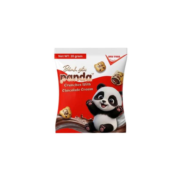 Bánh Gấu Happy Pandas kem socola | Happy Pandas Crunches With Chocolate Cream - DNV FOOD