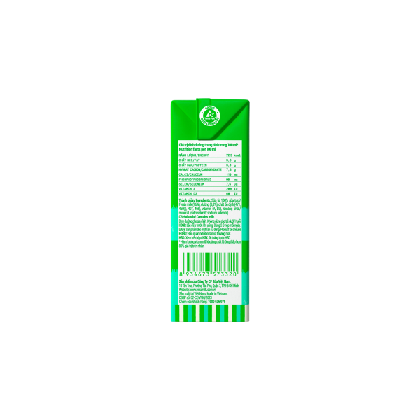 Sữa tươi tiệt trùng 100% Có đường - VINAMILK