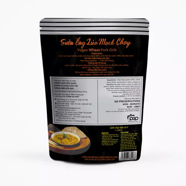 Sườn Ống Lúa Mạch Chay | Vegan Wheat Pork Ribs - An Nhiên Foods - Túi 150g