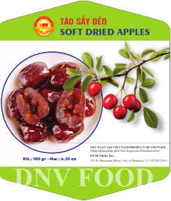 Táo sấy dẻo -DNV FOOD