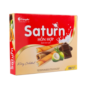 Bánh quế Saturn nhân kem hỗn hợp 330g | Saturn Wafer Rolls Assorted Cream Filling 330g - Tràng An