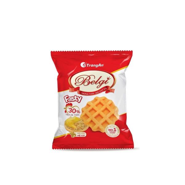 Bánh trứng tươi sợi gà Belgi Fasty 156g | Belgi Fasty Fresh Egg Cake with Chicken Floss 156g - Tràng An