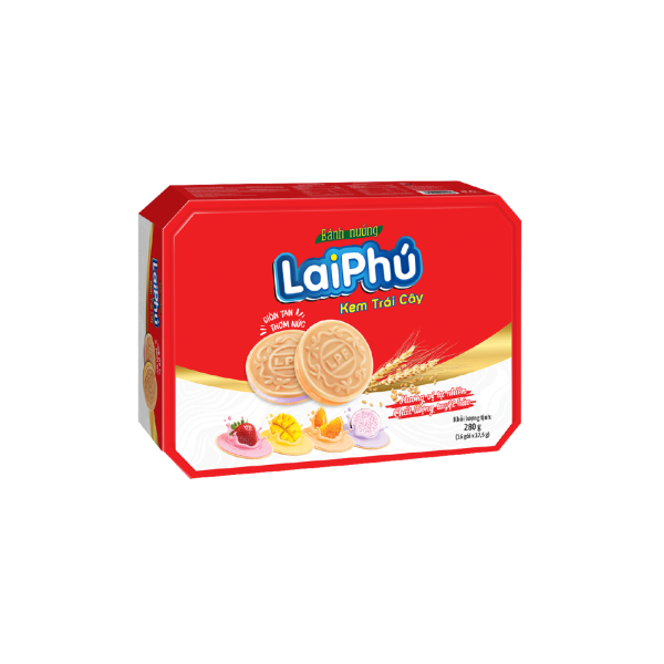 Bánh Cookies Kem Trái Cây Tổng Hợp 280G | Assorted Fruit Cream Cookies 280g - Lai Phú
